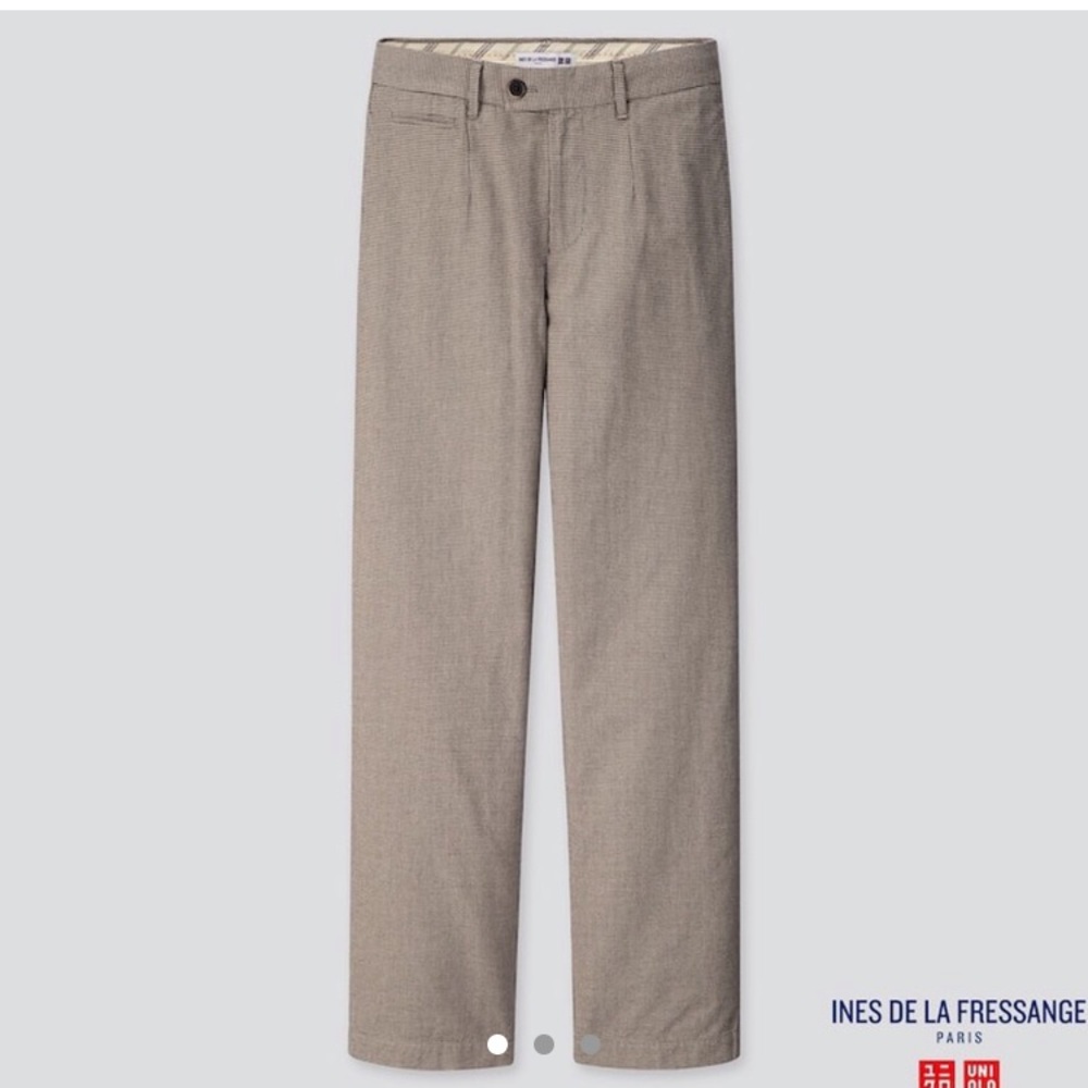 Uniqlo xs checked straight leg dress pants